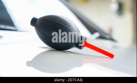 Ventilateur de nettoyage de l'objectif de la caméra Banque D'Images