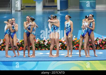 Pékin, Chine. 23 août 2008. Russie groupe d'équipe (RUS) natation synchronisée : Equipes Free routine final au Centre National de la natation pendant les Jeux Olympiques de Beijing 2008 à Beijing, Chine . Credit: Koji Aoki/AFLO SPORT/Alay Live News Banque D'Images