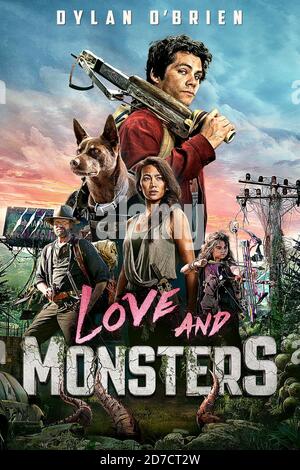 DATE DE SORTIE: 16 octobre 2020 TITRE: Love and Monsters STUDIO: Paramount Pictures DIRECTOR: Michael Matthews PLOT: Dans un monde infesté de monstres, Joel (Dylan O'Brien) apprend que sa petite amie est à seulement 80 miles. Pour faire le dangereux voyage, Joel découvre son héros intérieur d'être avec la fille de ses rêves. AVEC: DYLAN O'BRIEN poster Art. (Credit image: © Paramount Pictures/Entertainment Pictures) Banque D'Images