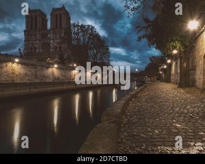 Notre dame de Paris avant le feu Banque D'Images