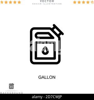 Icône de gallon. Élément simple de la collecte des perturbations numériques. Icône de gallon de ligne pour les modèles, les infographies et plus encore Illustration de Vecteur