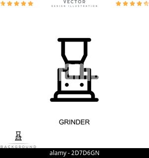 Icône du moulin à café. Élément simple de la collecte des perturbations numériques. Icône Line Grinder pour modèles, infographies et bien plus encore Illustration de Vecteur