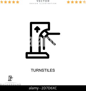 Icône tourniquets. Élément simple de la collecte des perturbations numériques. Icône de tourniquets de lignes pour les modèles, les infographies et bien plus encore Illustration de Vecteur