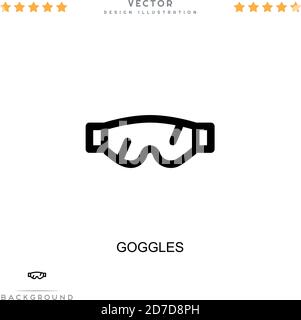 Icône lunettes de protection. Élément simple de la collecte des perturbations numériques. Icône Line Goggles pour modèles, infographies et bien plus encore Illustration de Vecteur