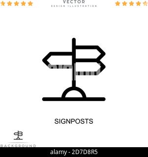 Icône de signalisation. Élément simple de la collecte des perturbations numériques. Icône de repères de ligne pour les modèles, infographies et plus encore Illustration de Vecteur