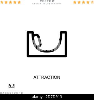 Icône attraction. Élément simple de la collecte des perturbations numériques. Icône Line attraction pour modèles, infographies et bien plus encore Illustration de Vecteur