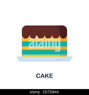 Icône gâteau. Un élément simple de la collection Celebration. Icône Creative Cake pour la conception Web, les modèles, les infographies et plus encore Illustration de Vecteur