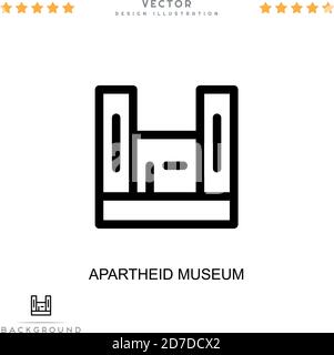 Icône du musée de l'apartheid. Élément simple de la collecte des perturbations numériques. Line apartheid Museum icône pour modèles, infographies et bien plus encore Illustration de Vecteur