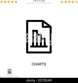 Icône graphiques. Élément simple de la collecte des perturbations numériques. Icône graphiques en courbes pour les modèles, les infographies et plus encore Illustration de Vecteur