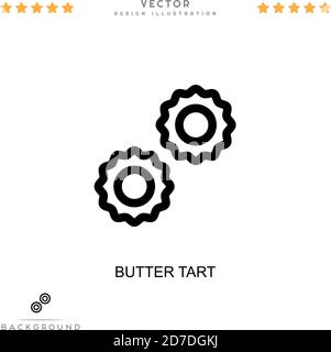 Icône de tarte au beurre. Élément simple de la collecte des perturbations numériques. Icône de tarte au beurre pour les modèles, les infographies et plus encore Illustration de Vecteur