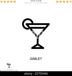 Icône de gimlet. Élément simple de la collecte des perturbations numériques. Line Gimlet pour les modèles, infographies et bien plus encore Illustration de Vecteur