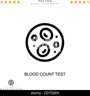 Icône du test de comptage du sang. Élément simple de la collecte des perturbations numériques. Icône de test de numération globulaire pour modèles, infographies et bien plus encore Illustration de Vecteur