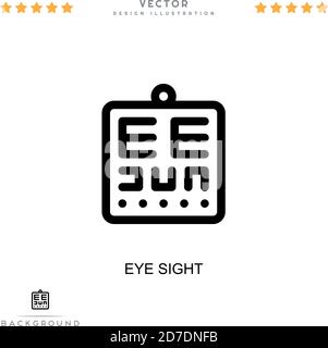 Icône de vue. Élément simple de la collecte des perturbations numériques. Icône Line Eye pour les modèles, les infographies et bien plus encore Illustration de Vecteur
