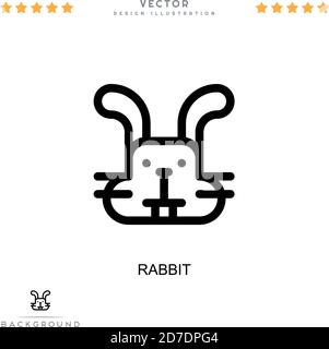 Icône lapin. Élément simple de la collecte des perturbations numériques. Icône Line Rabbit pour modèles, infographies et bien plus encore Illustration de Vecteur