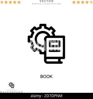 Icône Livre. Élément simple de la collecte des perturbations numériques. Icône Line Book pour modèles, infographies et bien plus encore Illustration de Vecteur