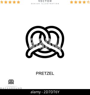 Icône bretzel. Élément simple de la collecte des perturbations numériques. Icône Line Pretzel pour les modèles, les infographies et bien plus encore Illustration de Vecteur