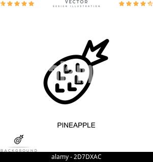 Icône ananas. Élément simple de la collecte des perturbations numériques. Icône Line Pineapple pour les modèles, les infographies et bien plus encore Illustration de Vecteur