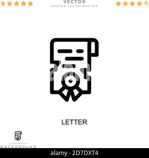 Icône de lettre. Élément simple de la collecte des perturbations numériques. Icône de lettre de ligne pour les modèles, les infographies et plus encore Illustration de Vecteur