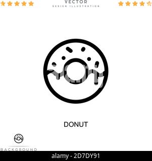 Icône anneau. Élément simple de la collecte des perturbations numériques. Icône ligne Donut pour les modèles, les infographies et bien plus encore Illustration de Vecteur