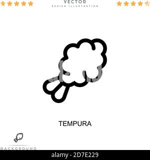 Icône tempura. Élément simple de la collecte des perturbations numériques. Icône Line Tempura pour modèles, infographies et bien plus encore Illustration de Vecteur
