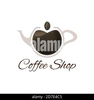 Modèle de logo du café-restaurant Illustration de Vecteur