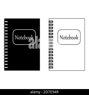 Image vectorielle d'un bloc-notes pour les notes sur fond blanc. Illustration de Vecteur