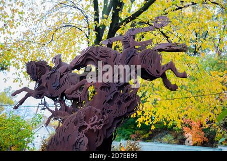 Sleepy Hollow NY en octobre 2019- Maison de la Tale du Horseman sans tête - auparavant une partie de Tarrytown, NY Banque D'Images