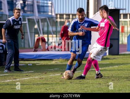 Pagani, Italie. 21 octobre 2020. (10/21/2020) action lors du match de football entre Paganese Calcio - Virtus Francavilla Calcio, au Stadio Marcello Torre à Pagani. Résultat final Paganese vs Virtus Francavilla 0-0. (Photo par Alessandro Barone/Pacific Press/Sipa USA) crédit: SIPA USA/Alay Live News Banque D'Images