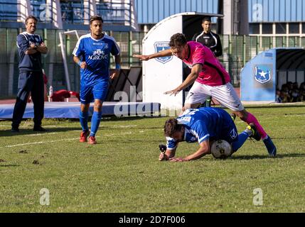 Pagani, Italie. 21 octobre 2020. (10/21/2020) action lors du match de football entre Paganese Calcio - Virtus Francavilla Calcio, au Stadio Marcello Torre à Pagani. Résultat final Paganese vs Virtus Francavilla 0-0. (Photo par Alessandro Barone/Pacific Press/Sipa USA) crédit: SIPA USA/Alay Live News Banque D'Images