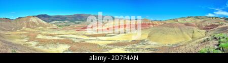 Painted Hills Panorama, Oregon-États-Unis Banque D'Images