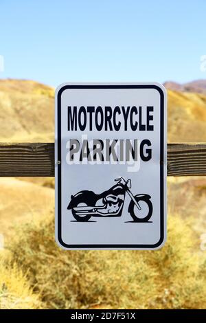 Motorcycle Parking Sign Banque D'Images