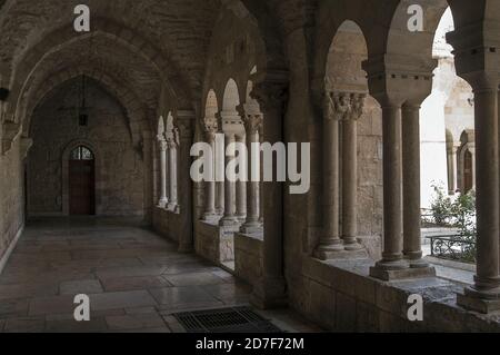 Bethléem, בית לחם, Palestine, بيت لحم, Israël, Izrael, ישראל, Palestiyna, دولة فلسطين; Église de Sainte Catherine - cloître . Katharinenkirche Banque D'Images