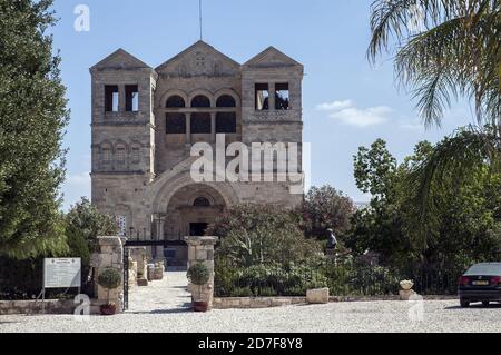 Góra Tabor, Mont Tabor הר תבור‎ Har Tavor; Israël, Izrael, ישראל; Eglise de la Transfiguration - vue extérieure. Verklärungsbasilika. כנסיית ההשתנות Banque D'Images