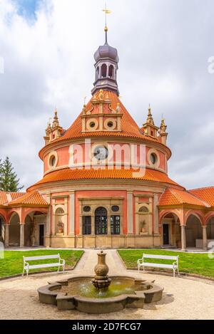 Pavillon Rondell à Jindrichuv Hradec Castle, Jindrichuv Hradec, République tchèque. Banque D'Images