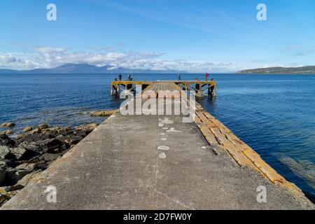 Vieille jetée dans le port Ayrshire Ecosse Banque D'Images