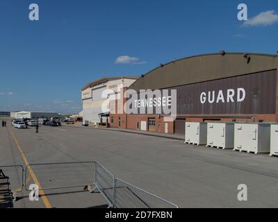 Nashville, États-Unis. 22 octobre 2020. Nashville, Tennessee - le 22 octobre 2020 : le président Donald J. Trump arrive sur Air Force One à l'aéroport de Nashville (BNA) jeudi après-midi pour le débat présidentiel final le 22 octobre 2020 à Nashville, Tennessee. Crédit: John Williams/The photo Access crédit: The photo Access/Alamy Live News Banque D'Images