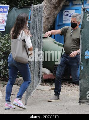 Brentwood, env. 22 octobre 2020. Jennifer Garner a vu quitter la construction de sa nouvelle maison à Brentwood, en Californie, le 22 octobre 2020. Crédit : John Misa/Media Punch/Alamy Live News Banque D'Images