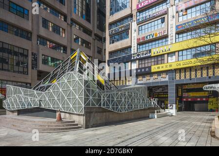 20 octobre 2020 : la place de l'ANASE, à proximité de la gare ferroviaire de Taichung, à Taïwan, était à l'origine le premier marché public et accueille aujourd'hui un grand, multi-culturel Banque D'Images