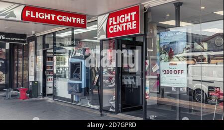 AUCKLAND, NOUVELLE-ZÉLANDE - 14 septembre 2019 : Auckland / Nouvelle-Zélande - 14 2019 septembre : vue de l'agence de voyage et de billetterie de Flight Centre à Parnell Banque D'Images