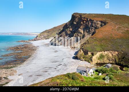 Wanson Mouth, à Cornwall, près de Widemouth Bay, au Royaume-Uni. Banque D'Images