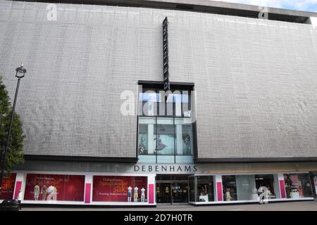 Extérieur du grand magasin Debenhams, Oxford Street, Londres Banque D'Images