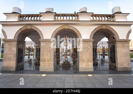 Tombeau du soldat inconnu, monument gardé sans arrêt par l'armée. Monument aux soldats polonais inconnus tués lors de la première Guerre mondiale dans les vestiges d'un Banque D'Images