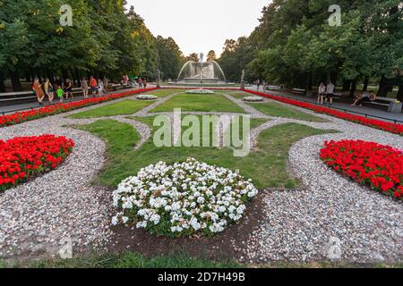 Jardin saxon à Varsovie, Pologne Banque D'Images