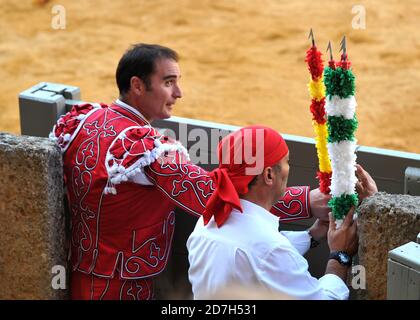 Corrida - Feria Goyesca Ronda, Andalousie, Espagne Banque D'Images