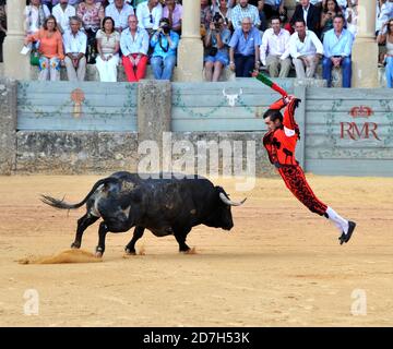 Corrida - Feria Goyesca Ronda, Andalousie, Espagne Banque D'Images