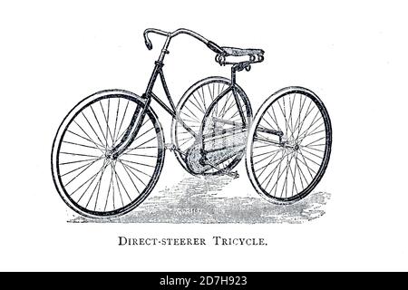 Le tricycle à vapeur directe de Wheeling, un manuel indispensable pour les cyclistes, avec plus de deux cents illustrations de porter, Luther Henry. Banque D'Images