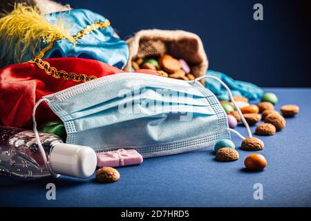 Saint Nicholas jour pendant la pandémie de Covid-19 aux pays-Bas Banque D'Images