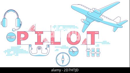 Concepts de mots pilotes concepts de mots bannière vectorielle fine Illustration de Vecteur