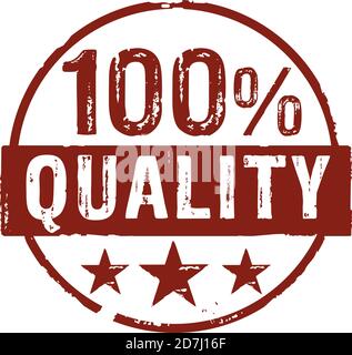 Symbole de vecteur d'estampillage de qualité 100 %. Illustration de concept de qualité supérieure, de qualité professionnelle, de marque et de marque. Illustration de Vecteur