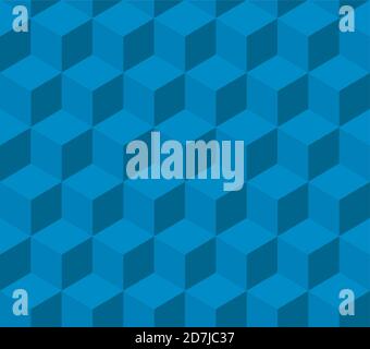 Motif transparent bleu isométrique carré. Motif inclus dans la nuance. Illustration vectorielle. Illustration de Vecteur